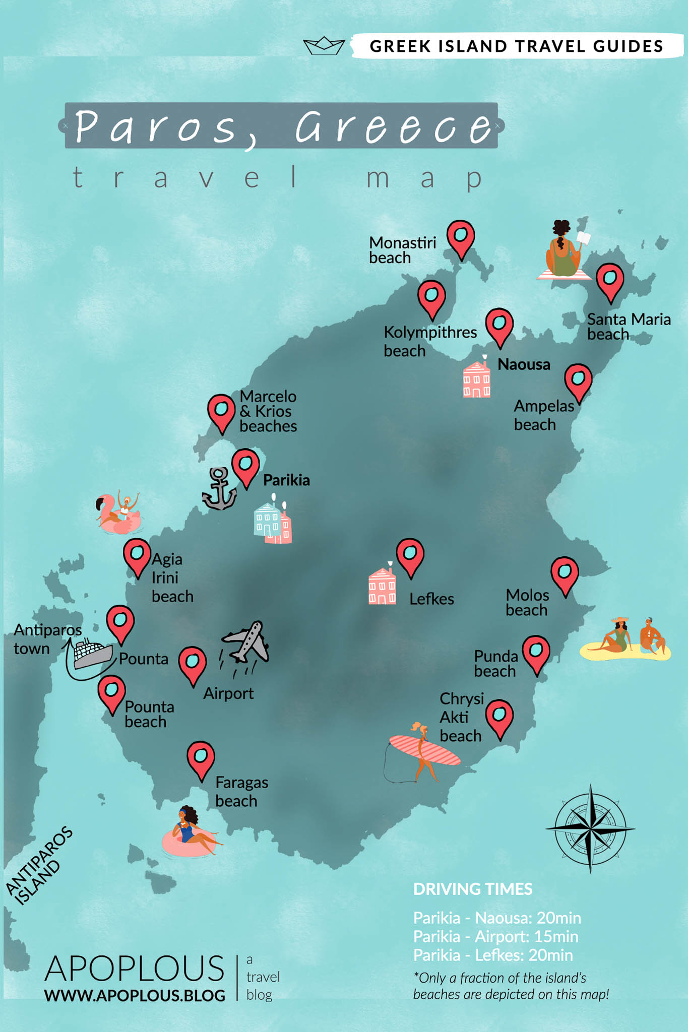 Paros Travel Map