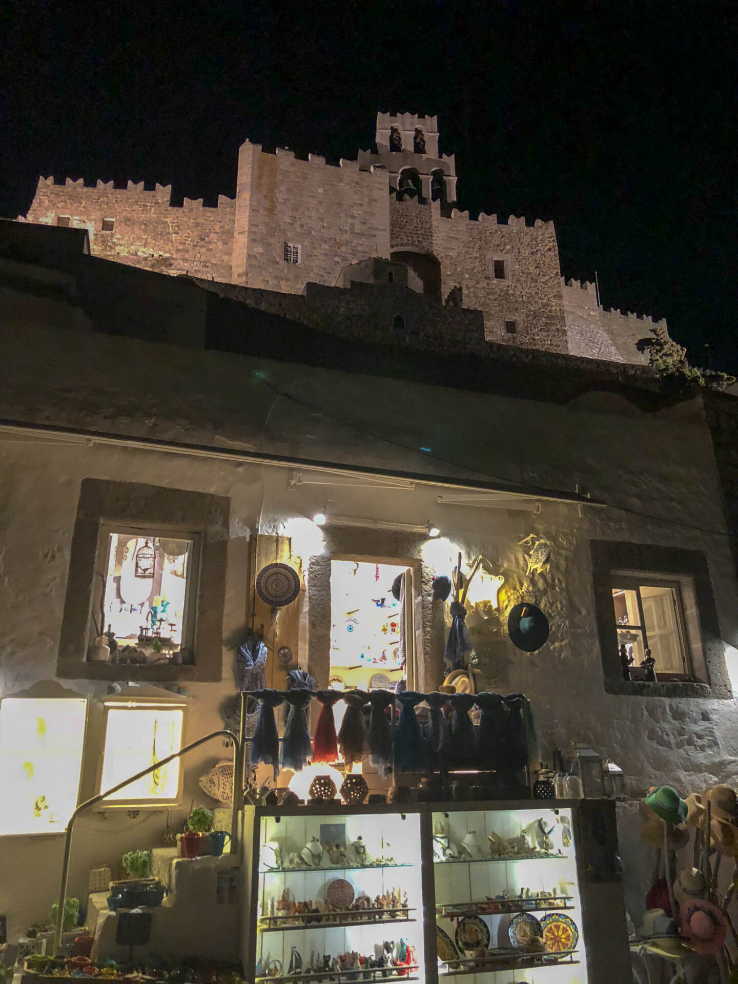 Patmos Greece monastery night photography