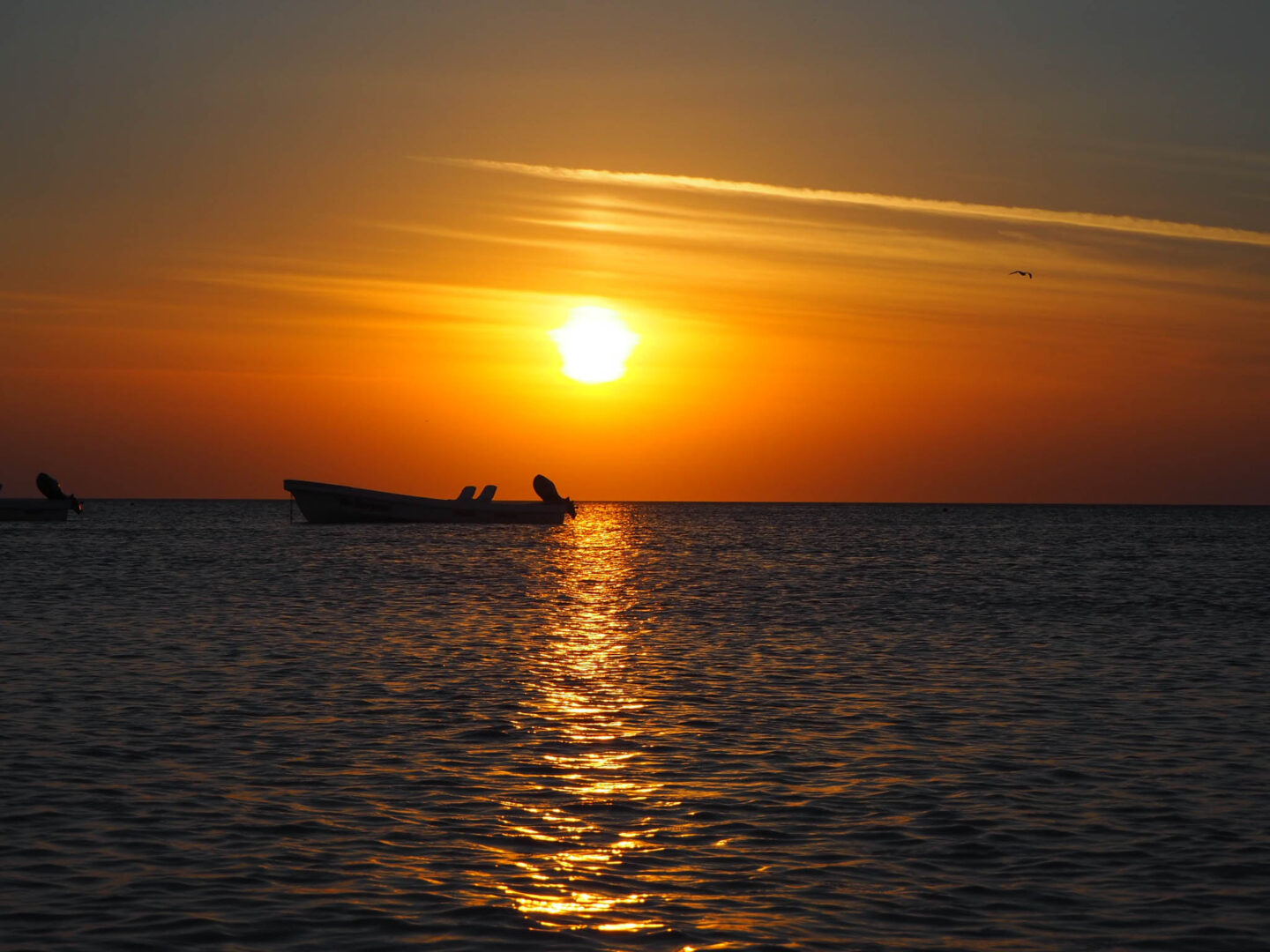 Holbox Mexico golden sunset
