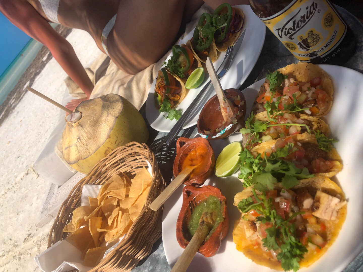 Holbox Mexico tacos on the beach