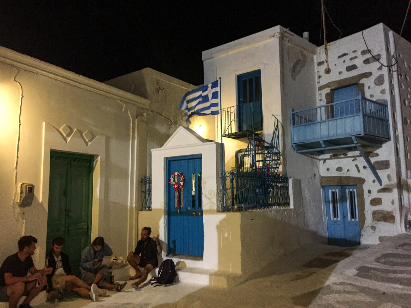 Astypalaia Chora nighttime