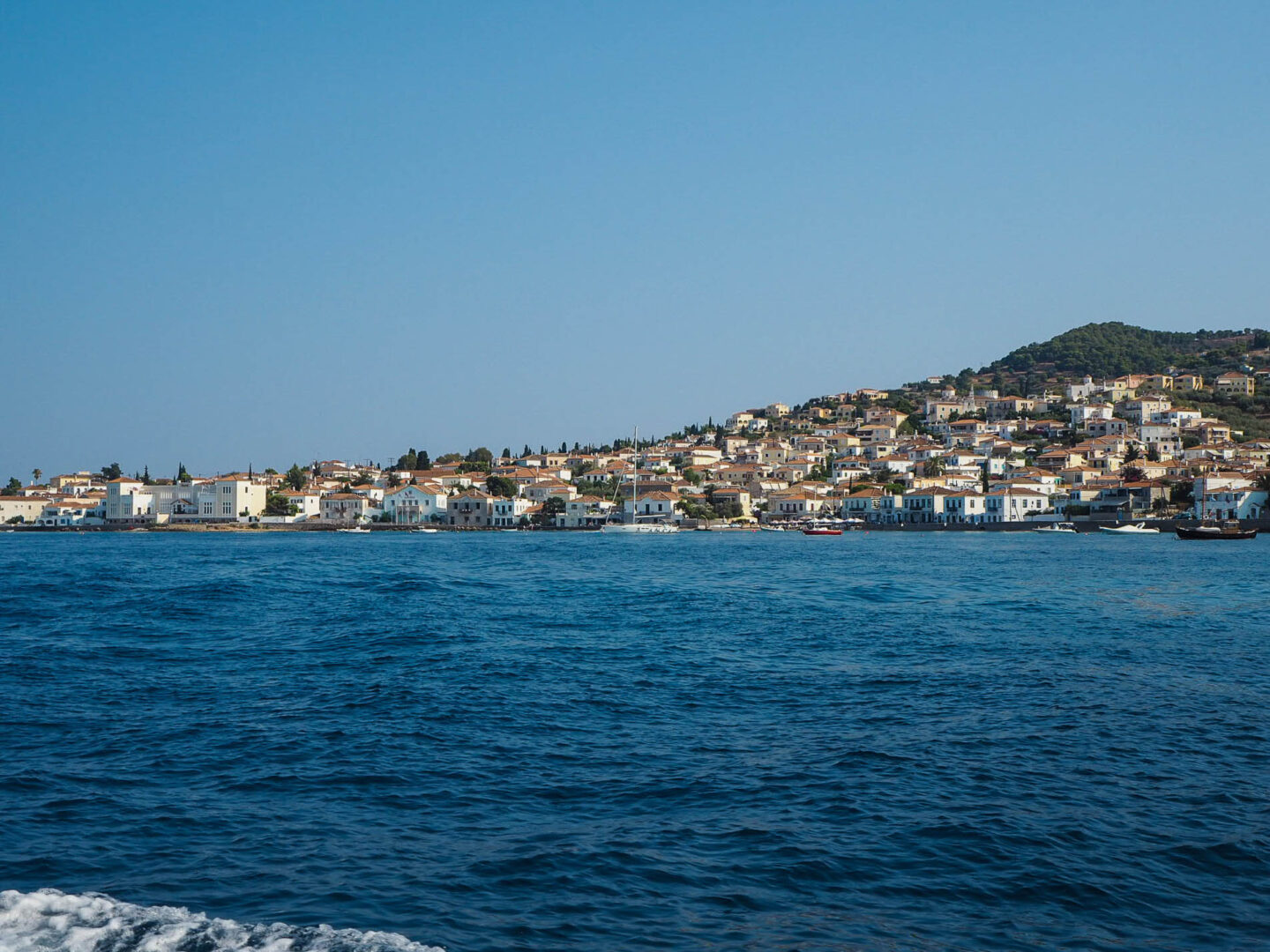 Spetses Greece view from the sea