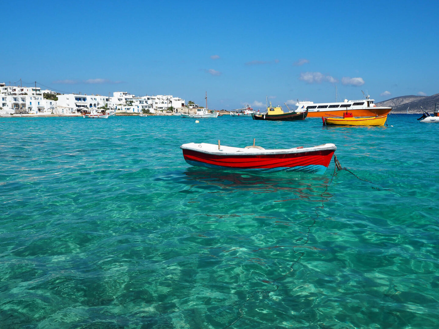 Koufonisia Greece little red boat