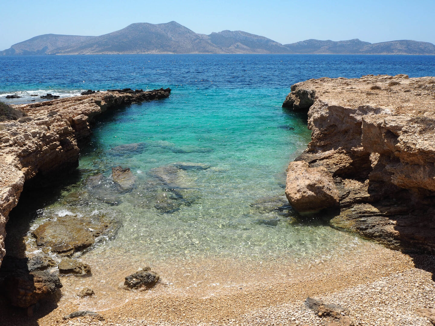 Koufonisia Greece rocky beach