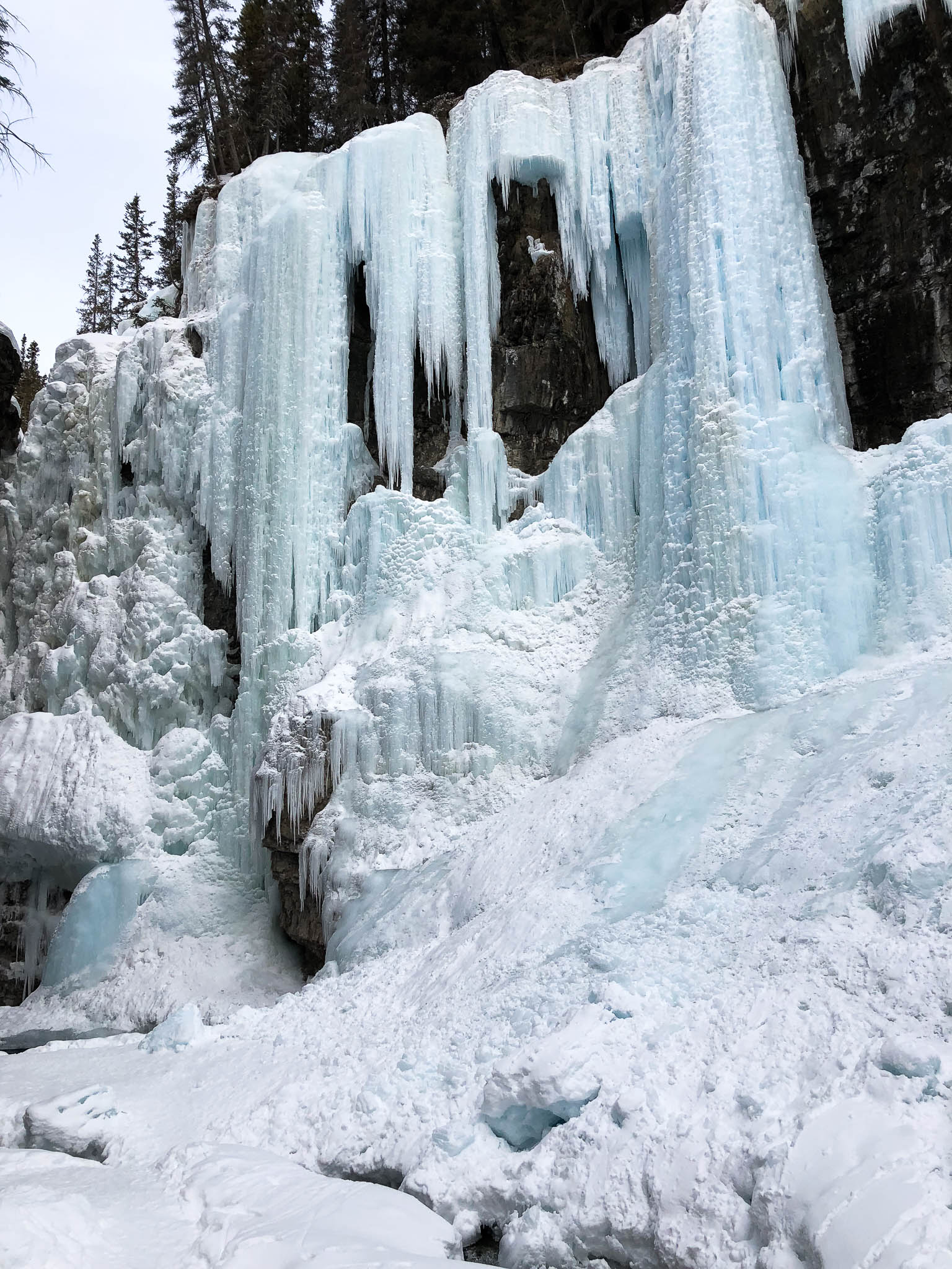 Banff Johnston Canyon waterfall