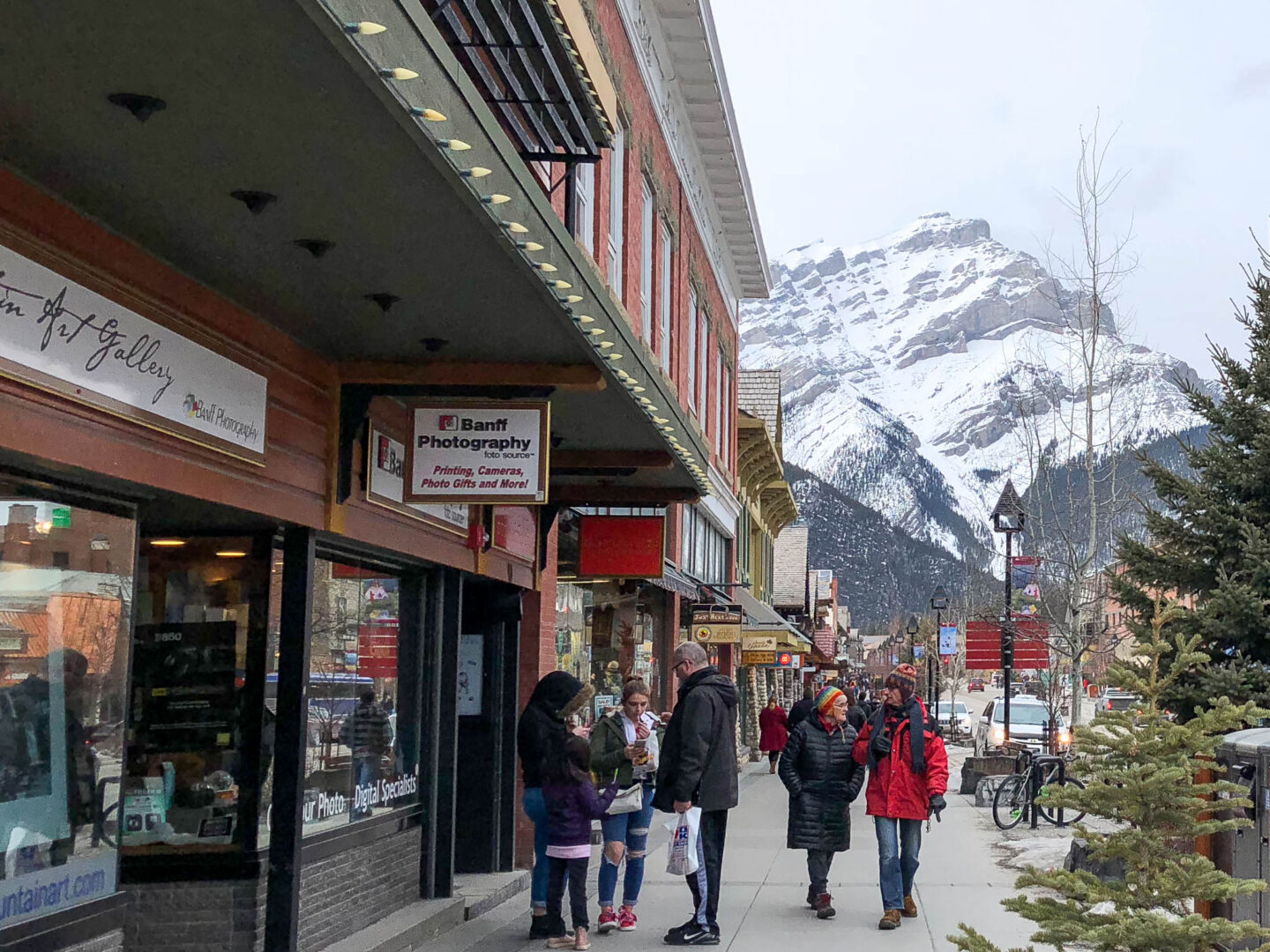 Banff town shopping main street
