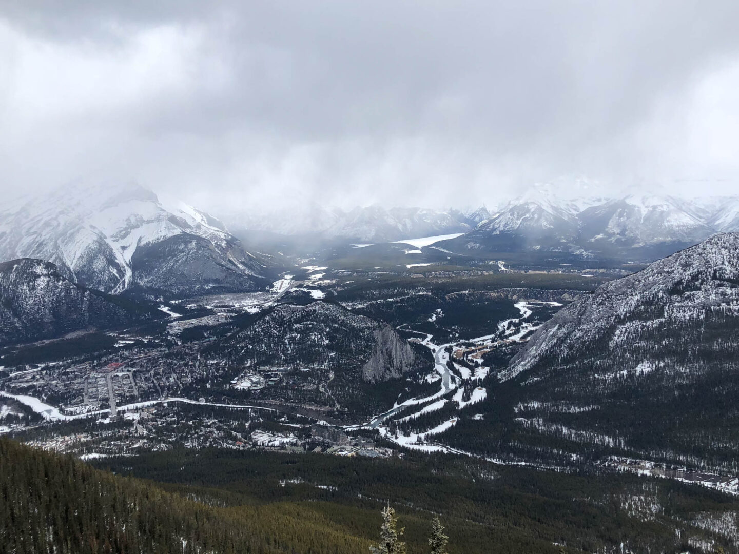 Banff town view Sulfur mountain