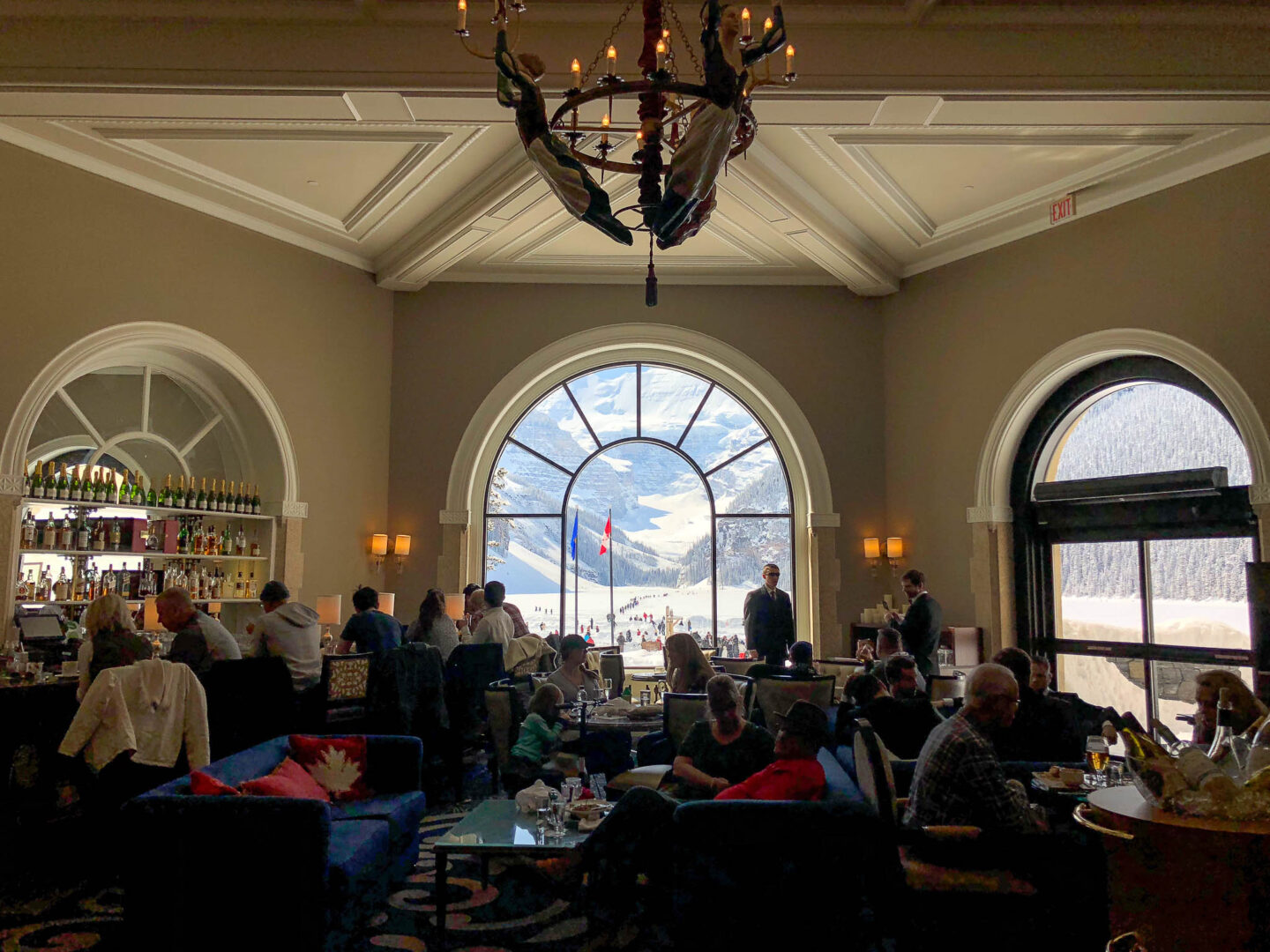 Lake Louise Fairmont hotel tearoom