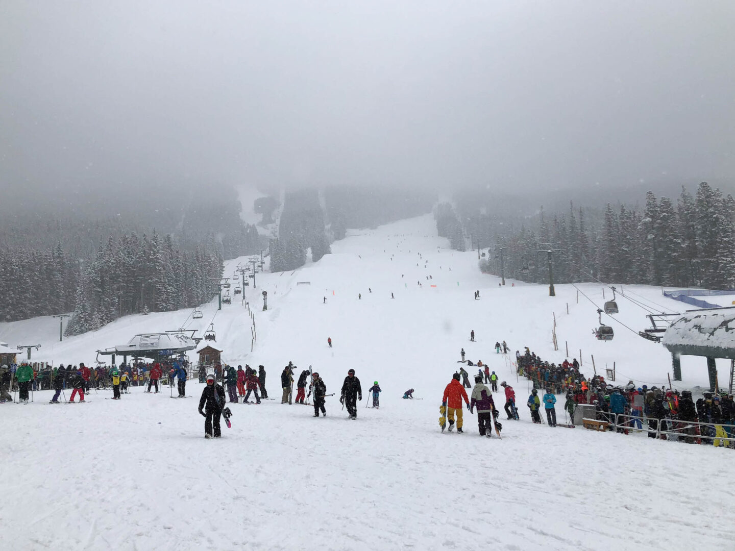 Lake Louise foggy day