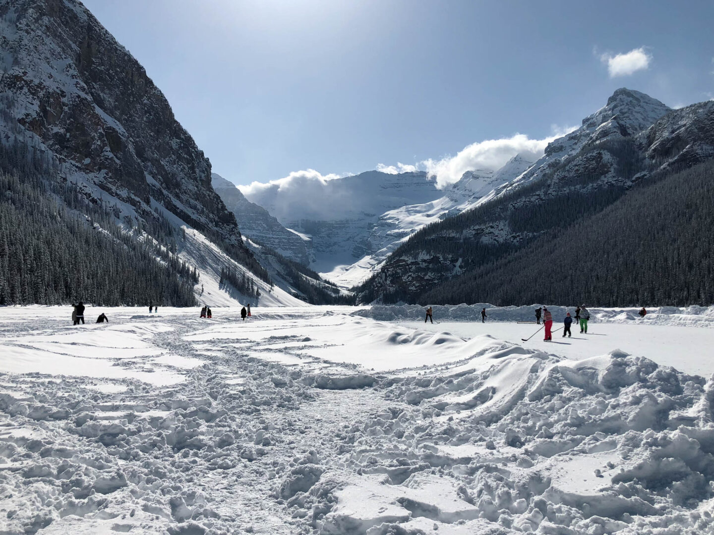 Lake Louise snow on ice