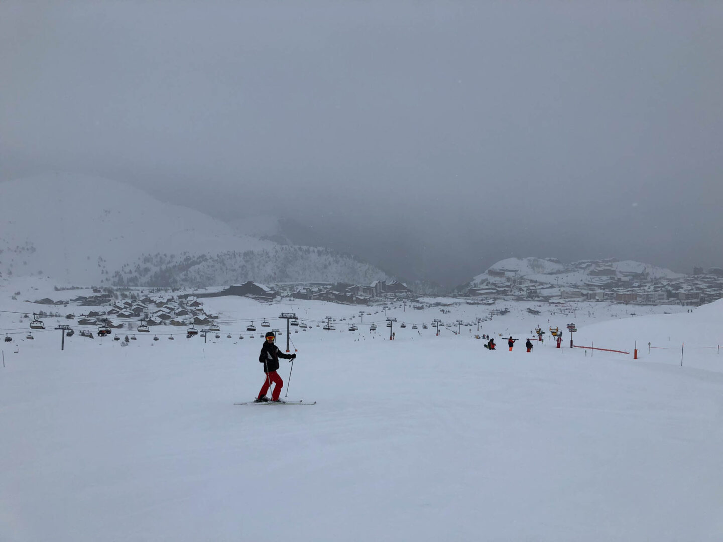 Alpe d Huez foggy day