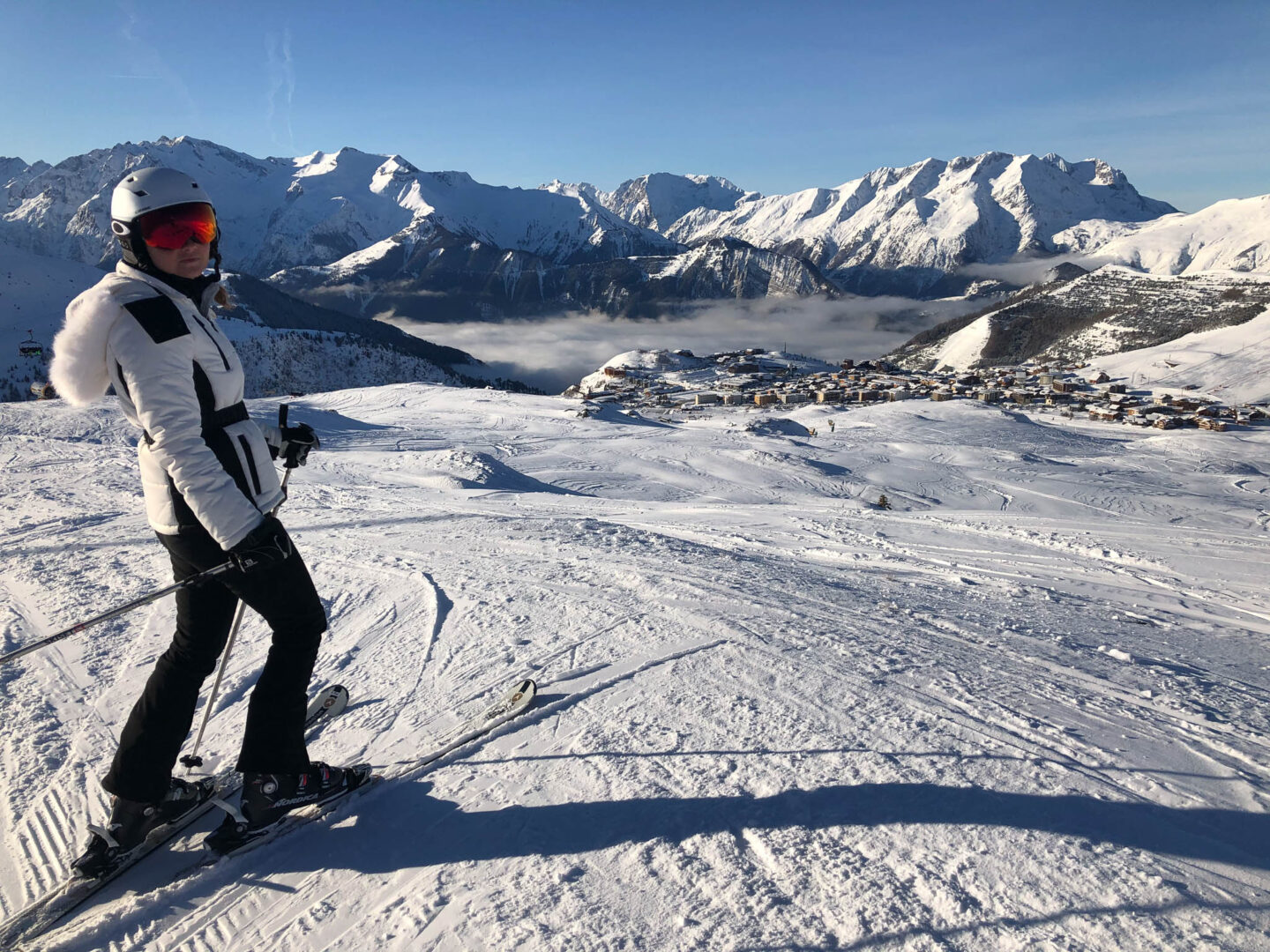 Alpe d Huez on the slope