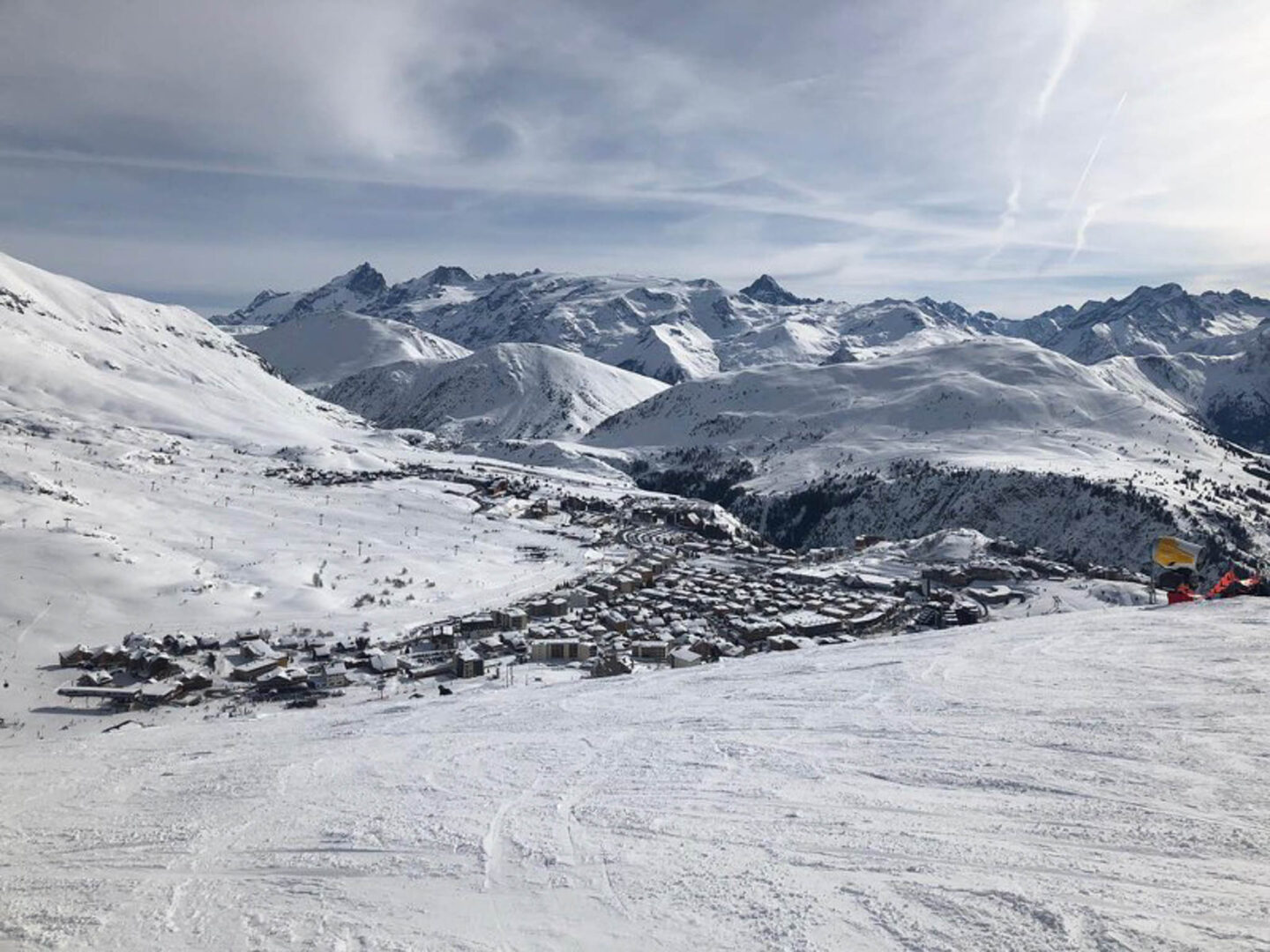 Alpe d Huez town view