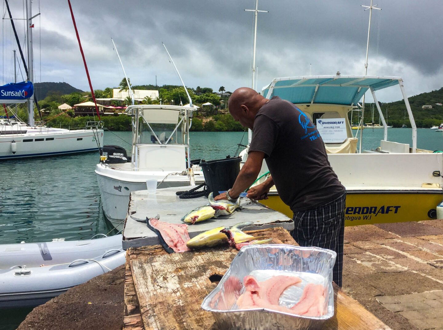 Antigua English harbour fisherman