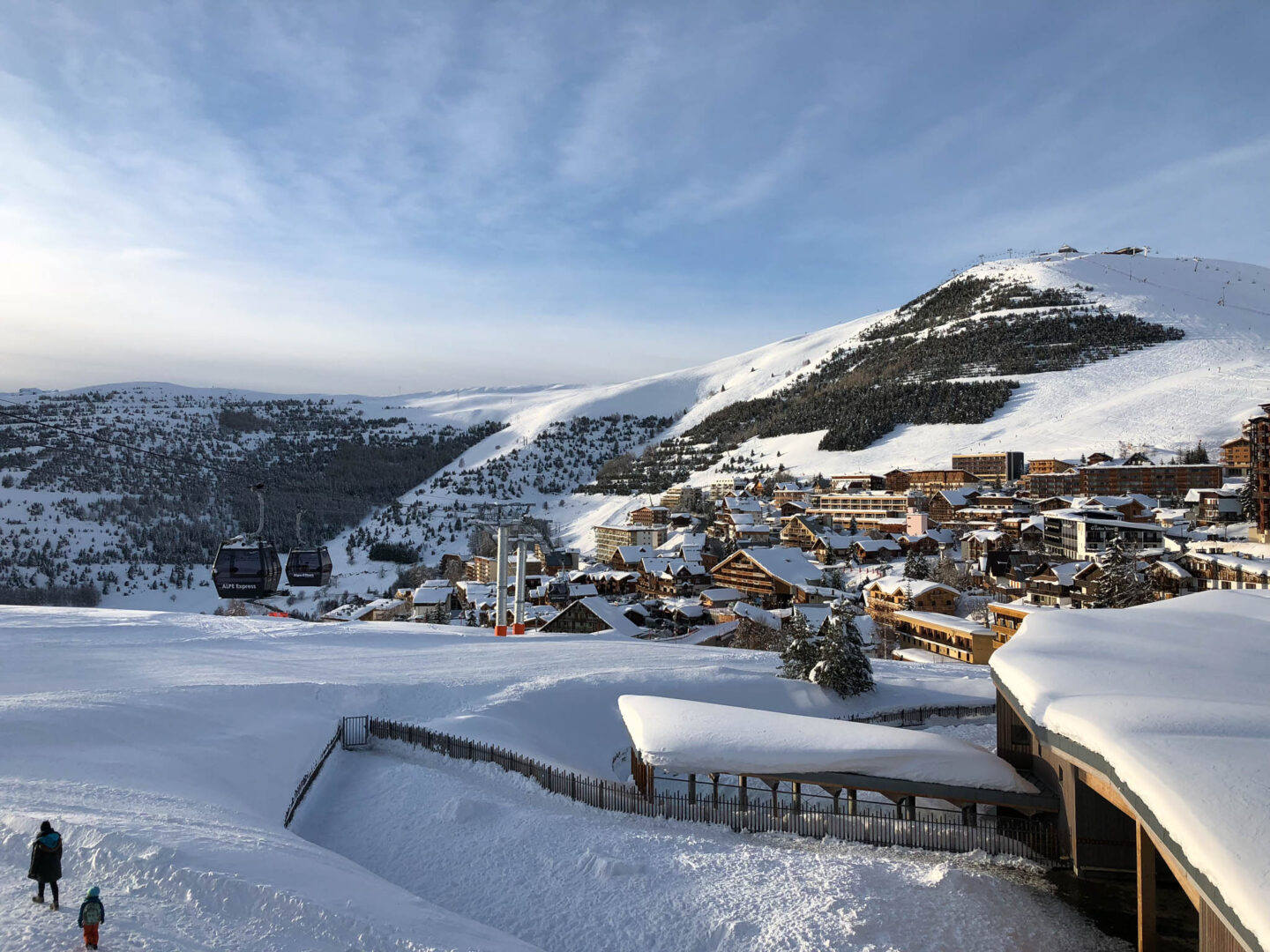 Skiing in Alpe d Huez