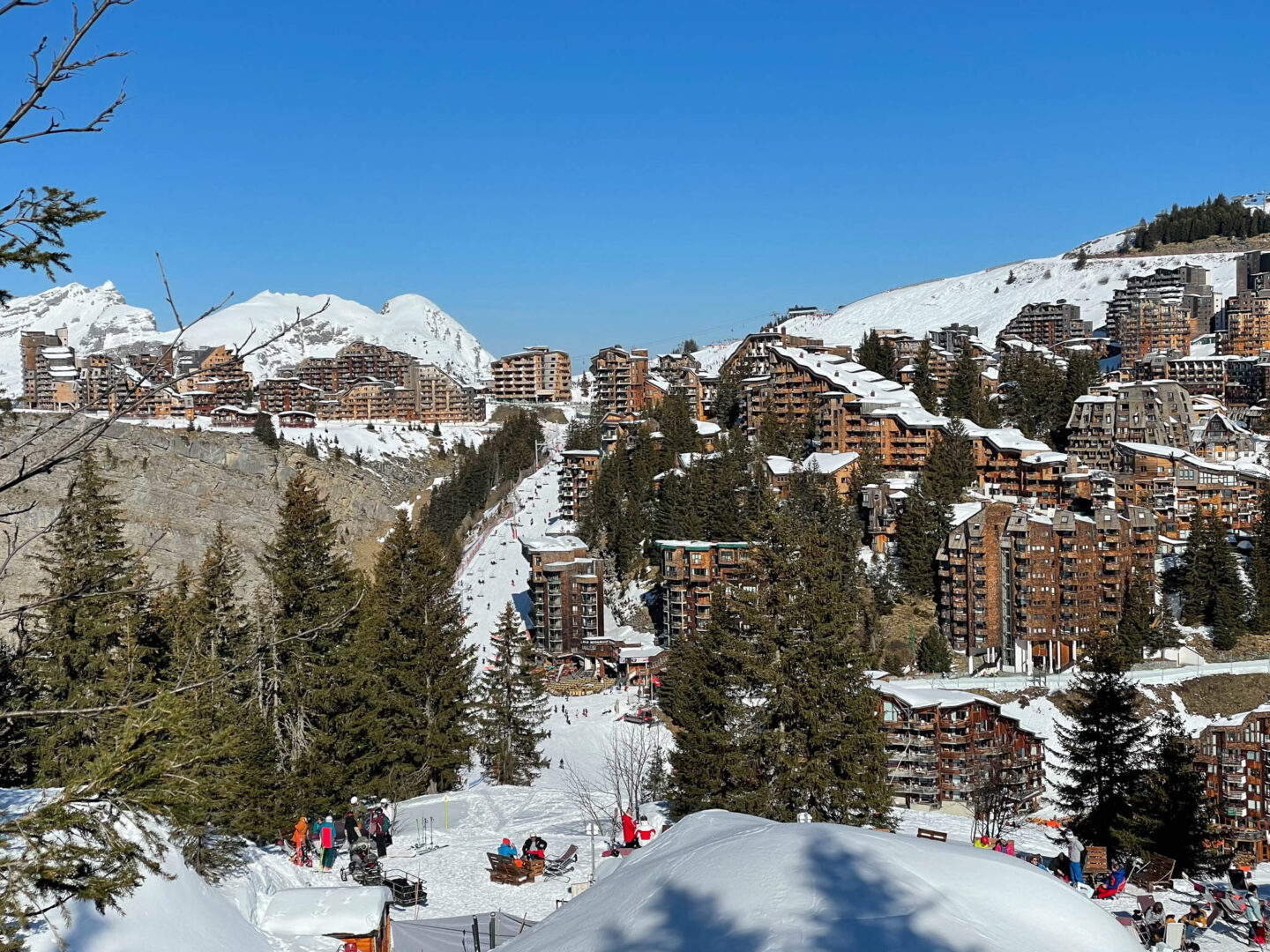 Avoriaz town view sunny