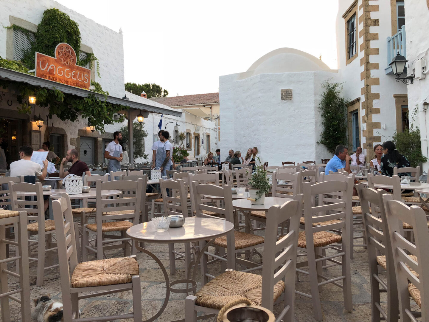 Patmos Greece Chora central square