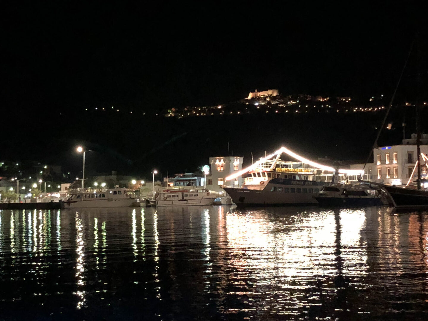 Patmos Greece Skala night photography