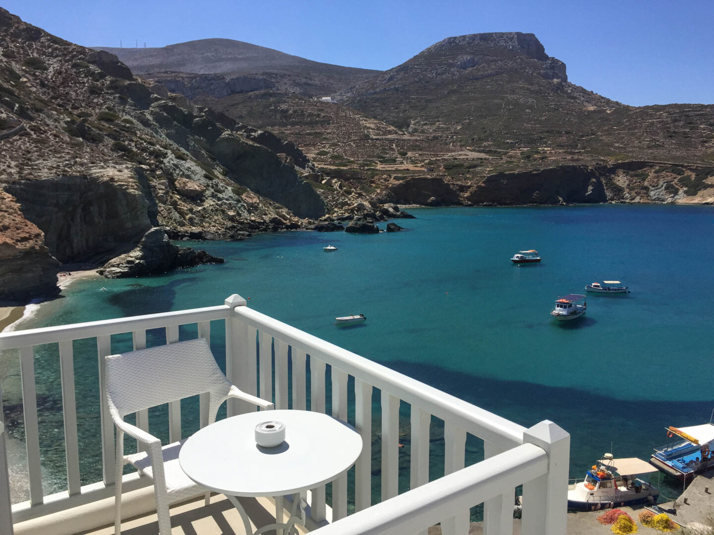 Folegandros Blue Sand hotel balcony