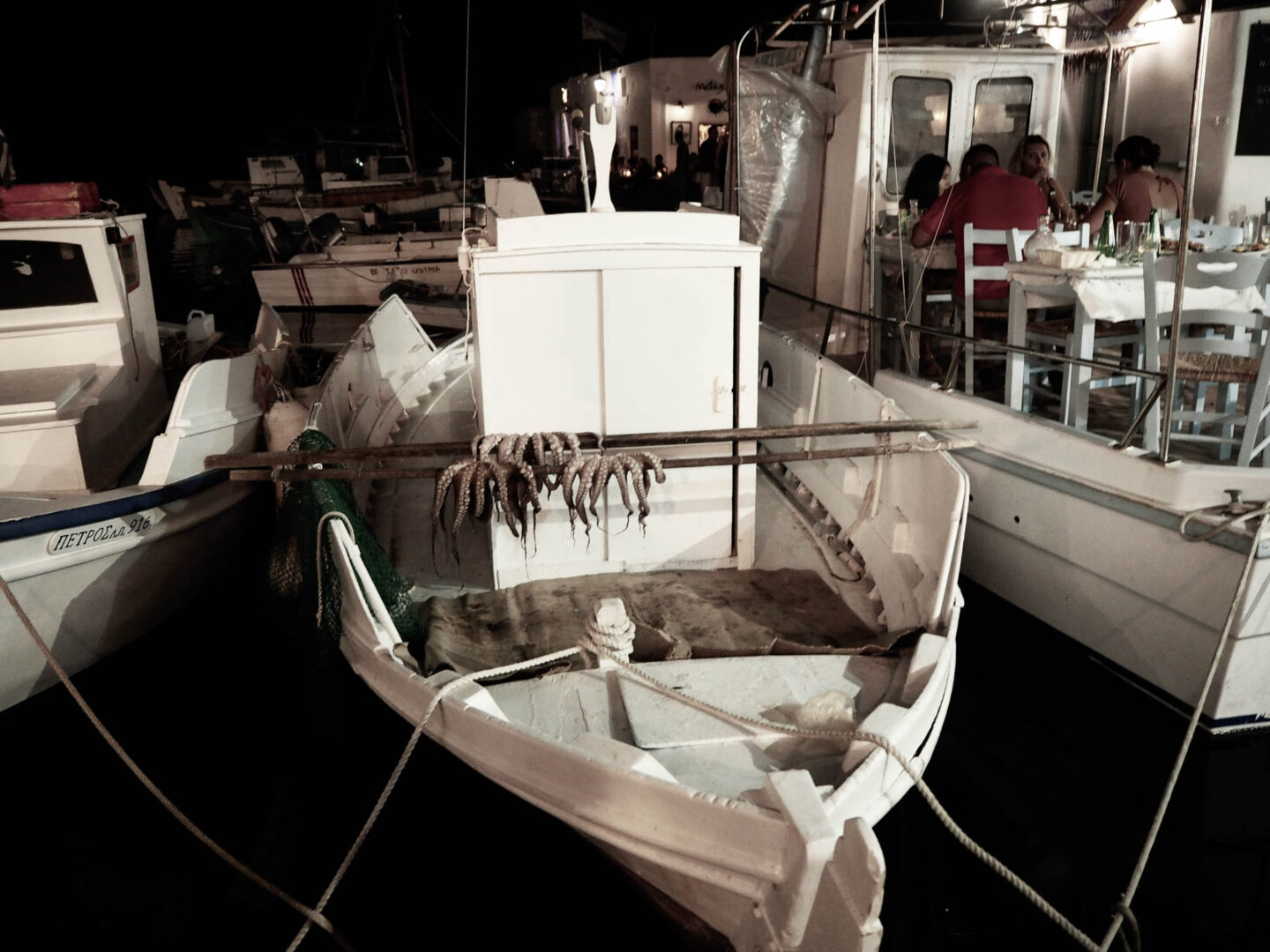 Paros octopus boat