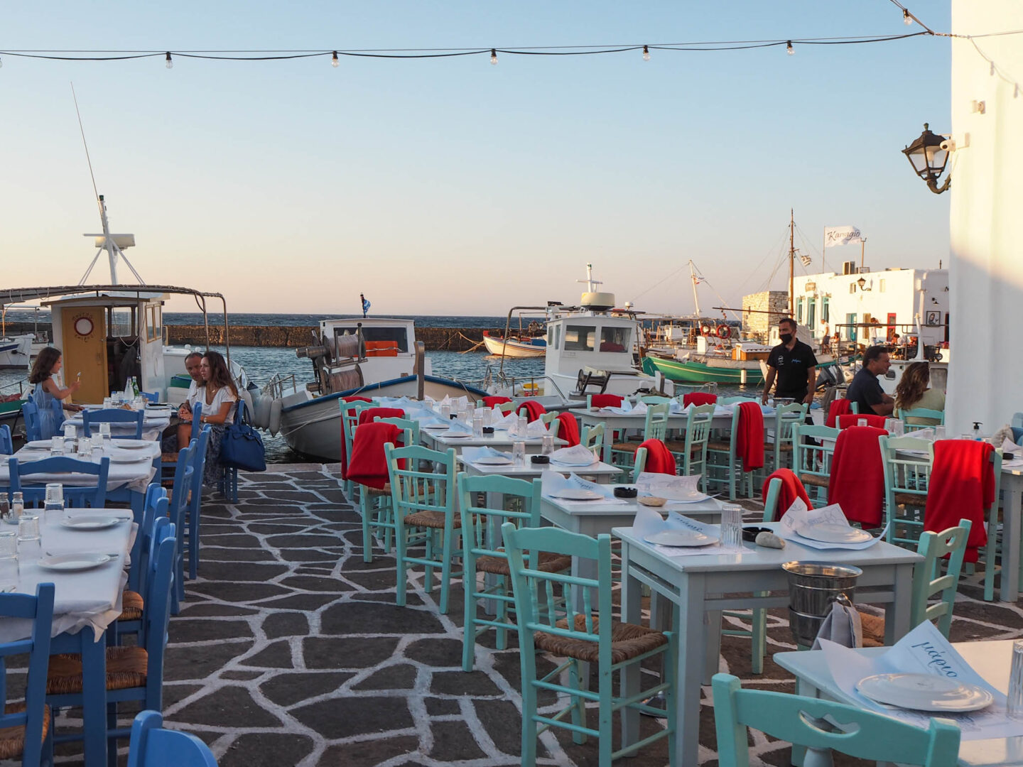 Paros restaurant tables