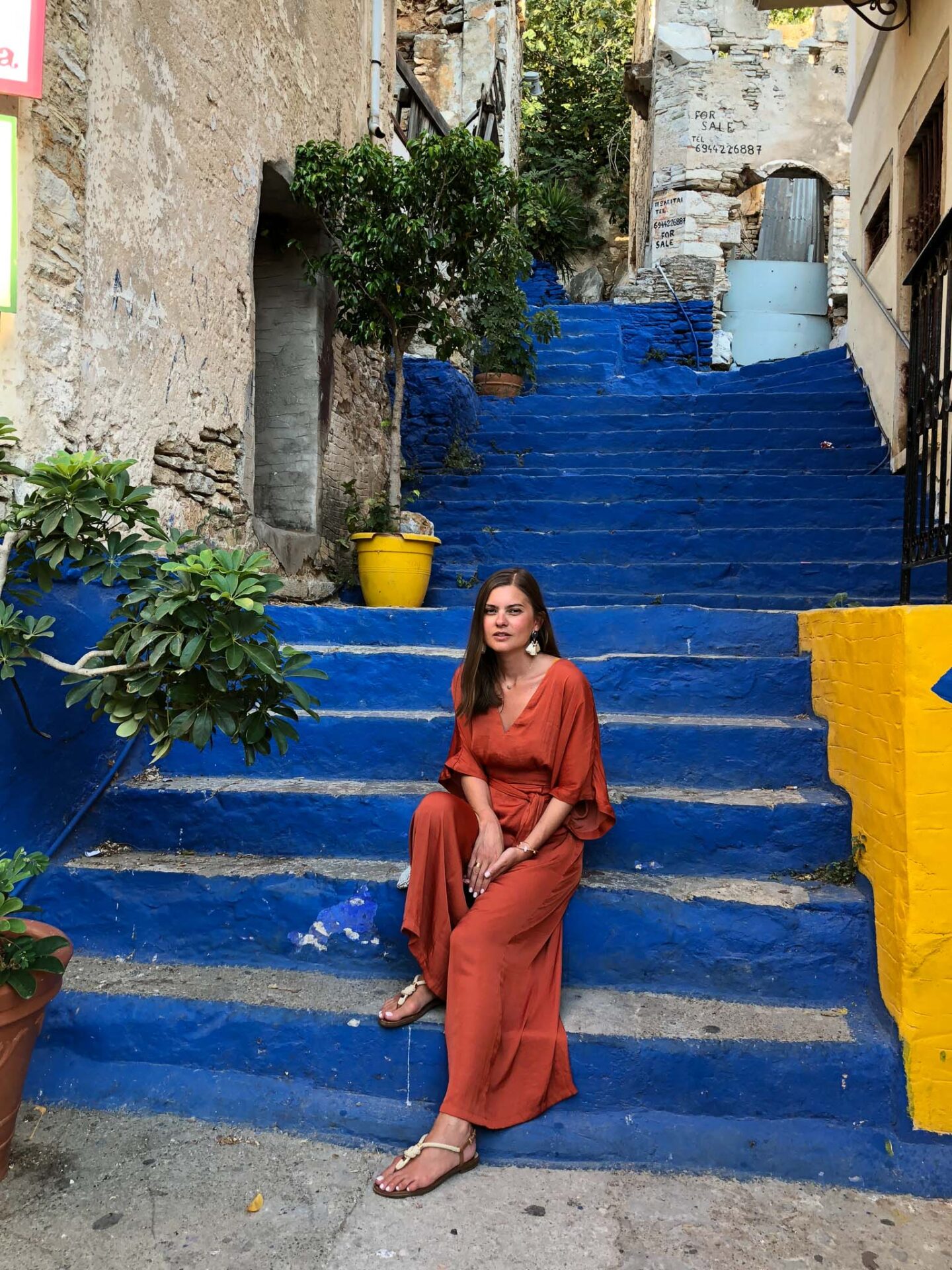Symi Greece blue steps