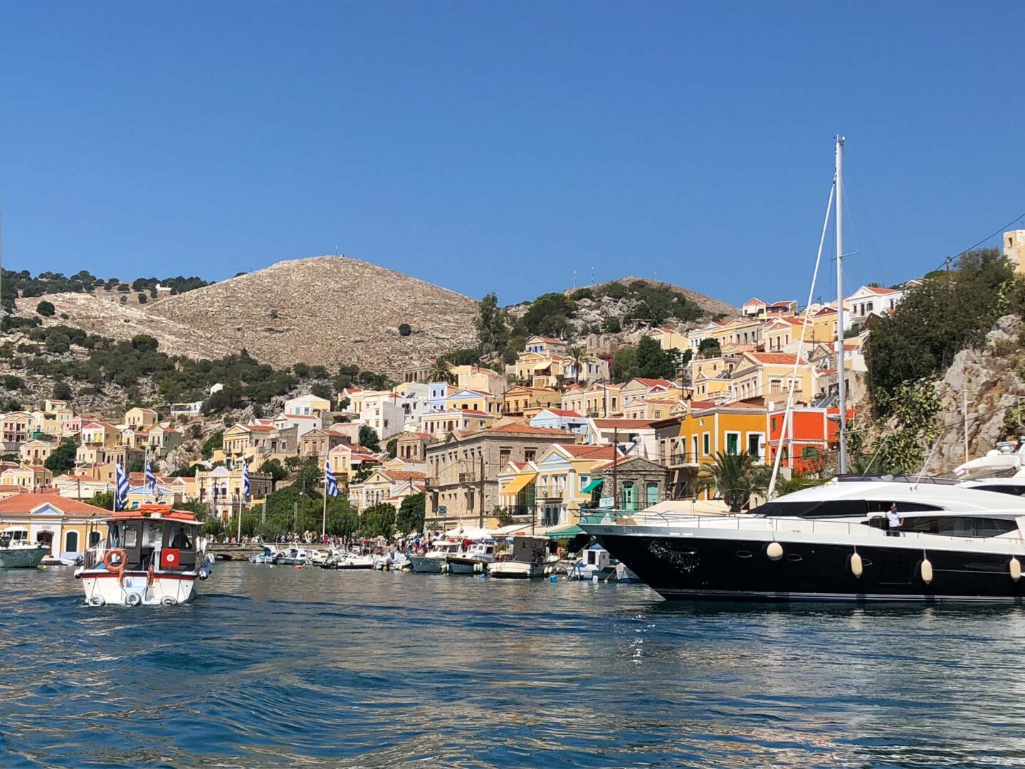 Symi Greece port morning