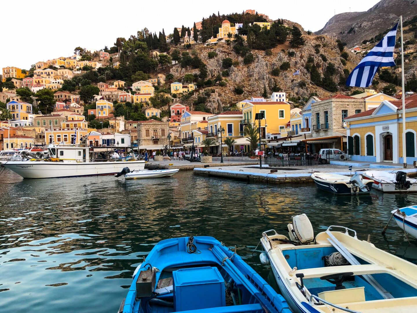 Symi Greece sunset port