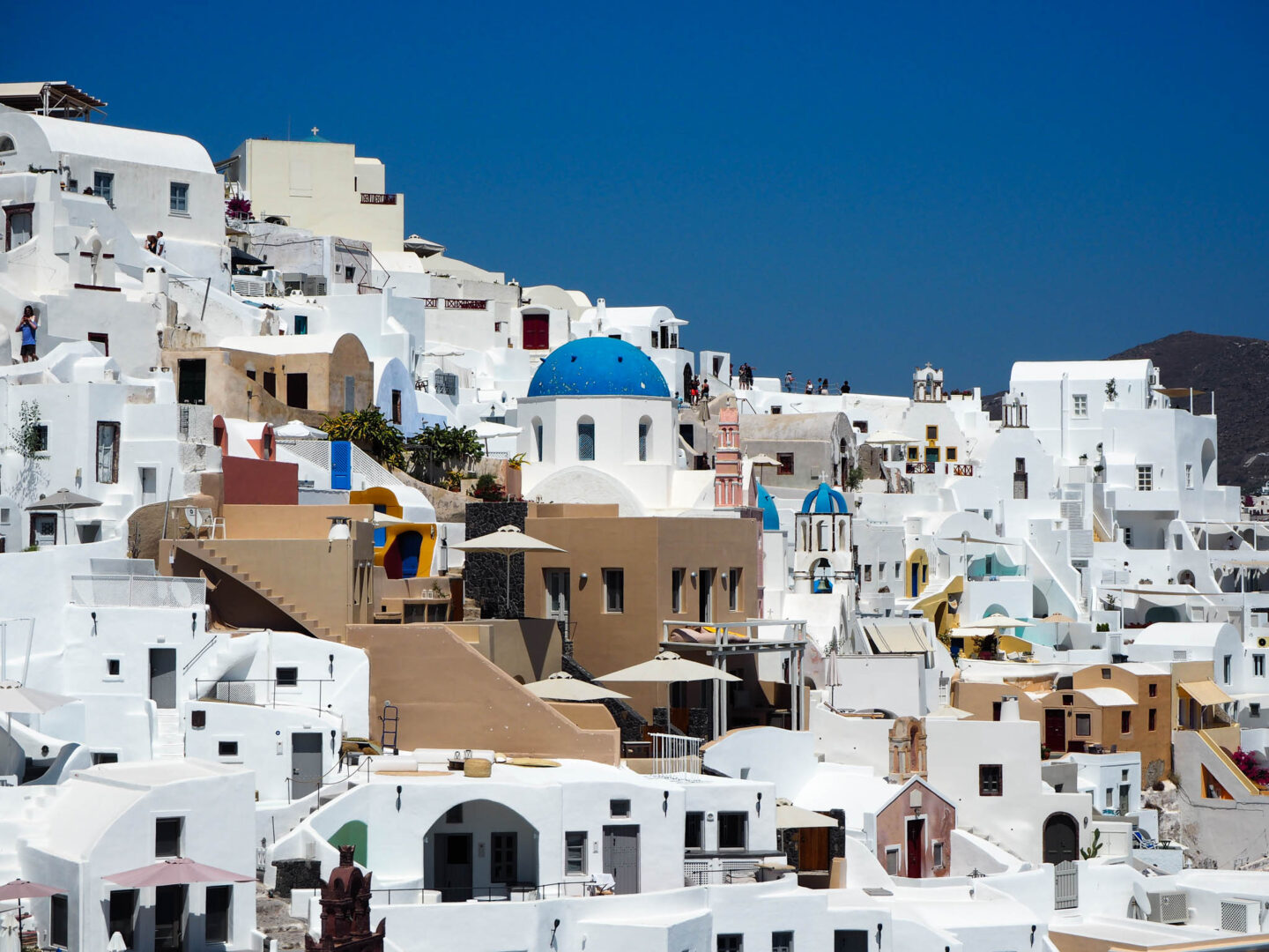 Santorini Oia view church dome