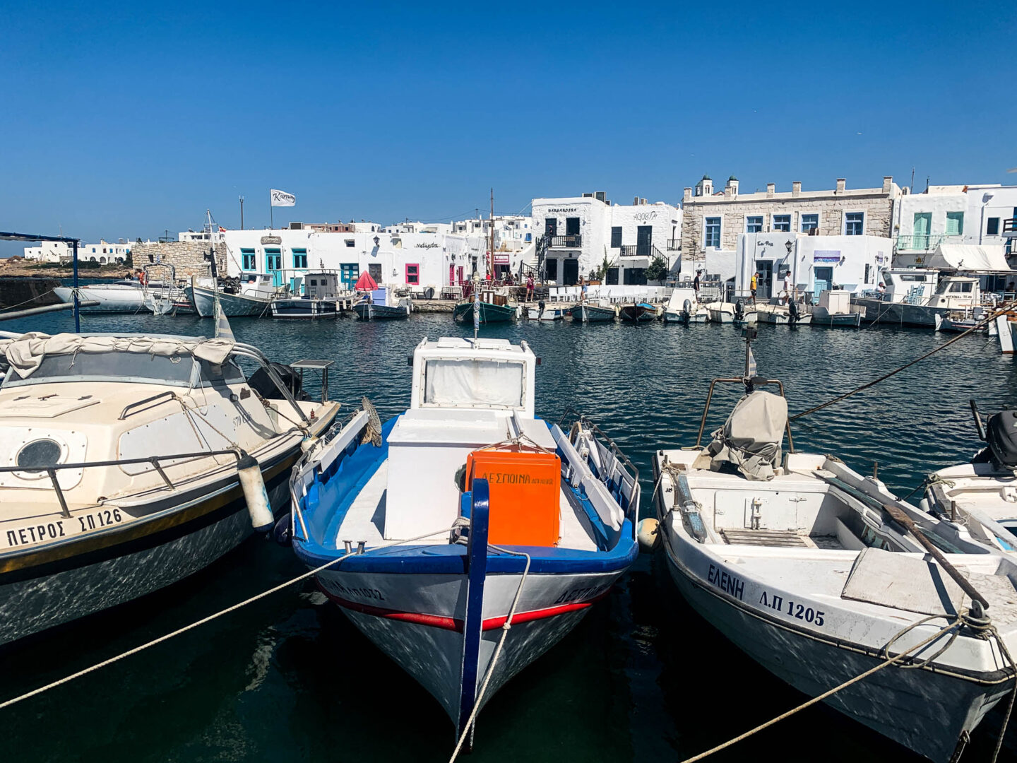 Paros Naousa fishing boats