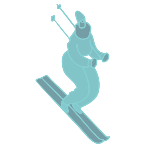 Skier doodle 2