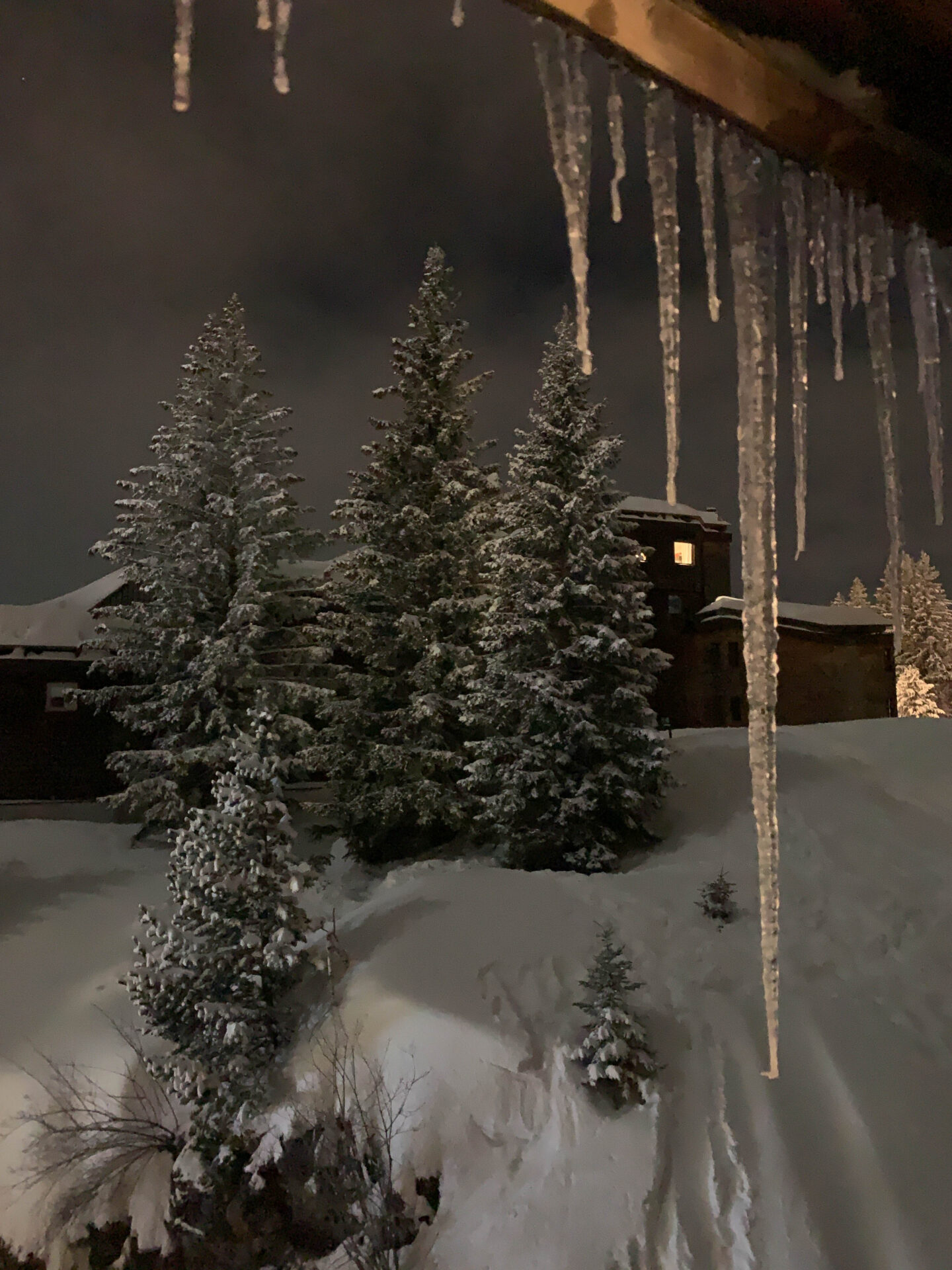 Avoriaz Dromonts window evening view