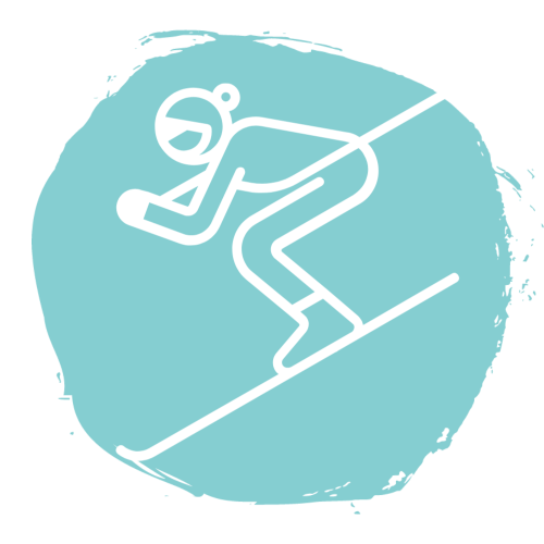 Downhill skier doodle