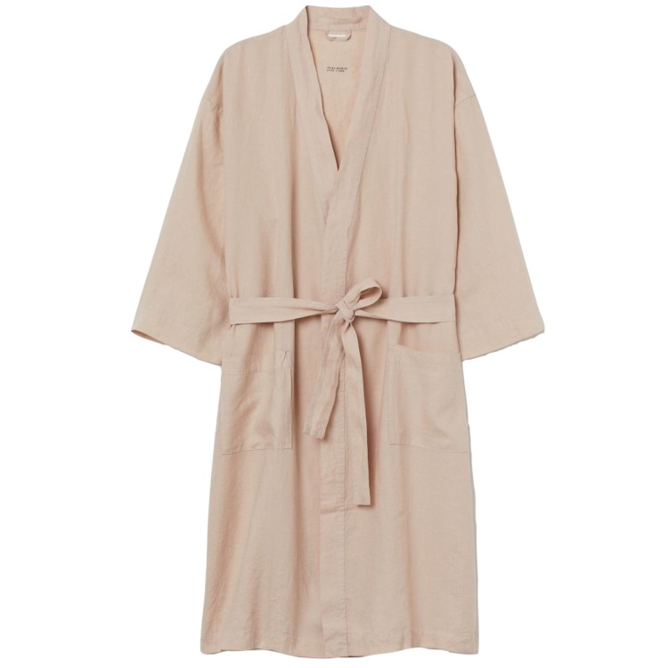 HM Washed Linen Dressing Gown