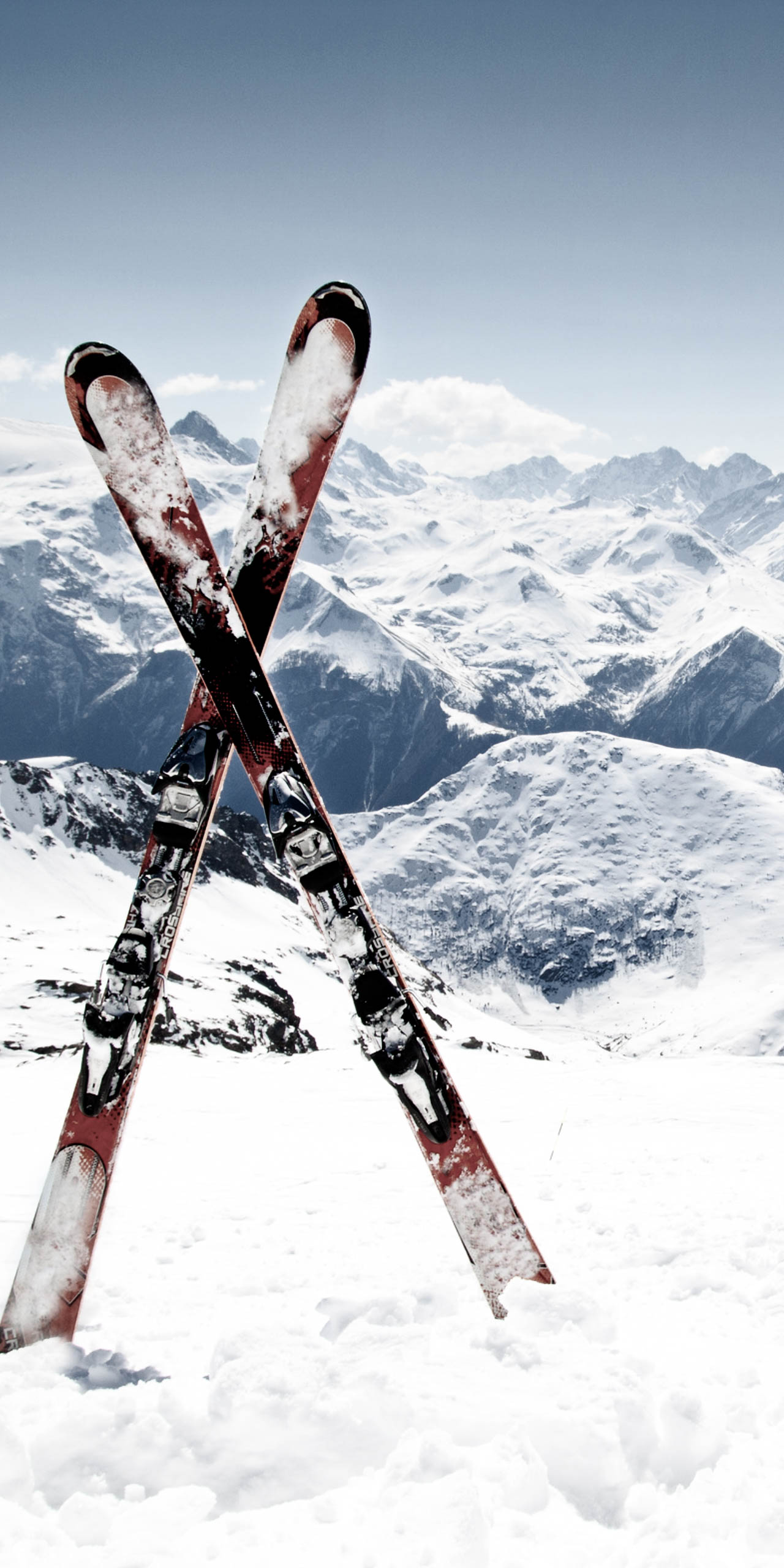 The Alps Ski Resorts Skis in snow