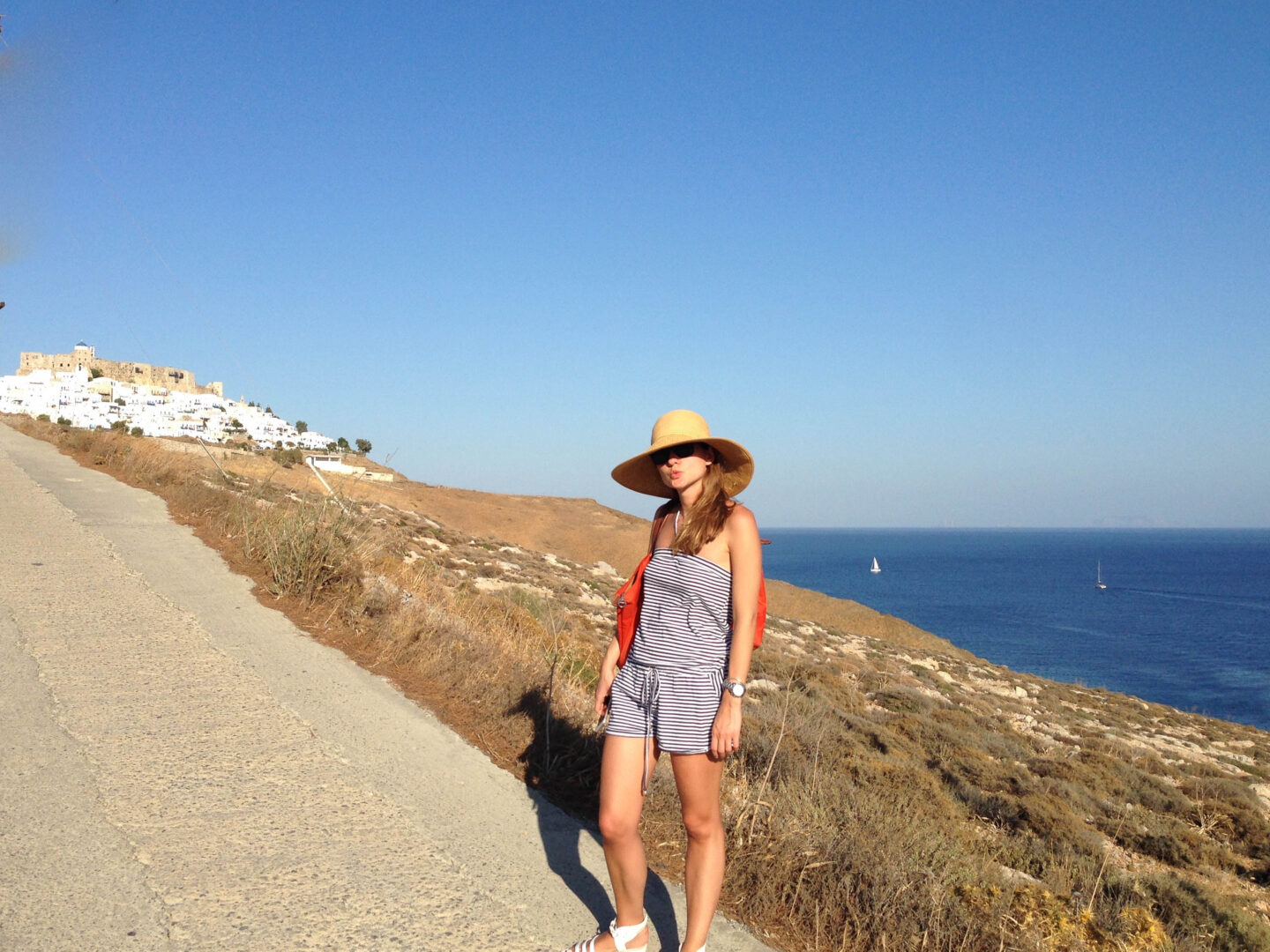 Astypalaia seaside road to Chora