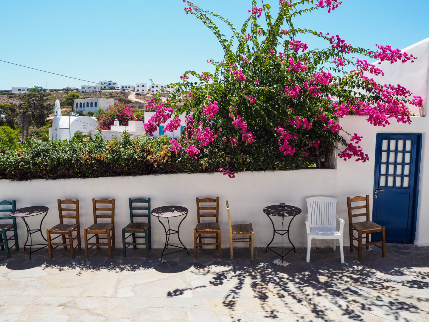 Irakleia Agios Georgios kafeneio chairs