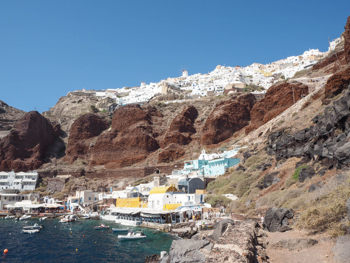 Santorini Ammoudi bay view