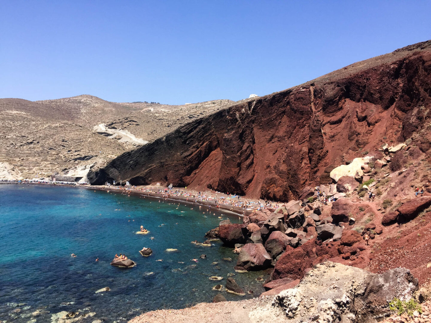 Santorini Red beach