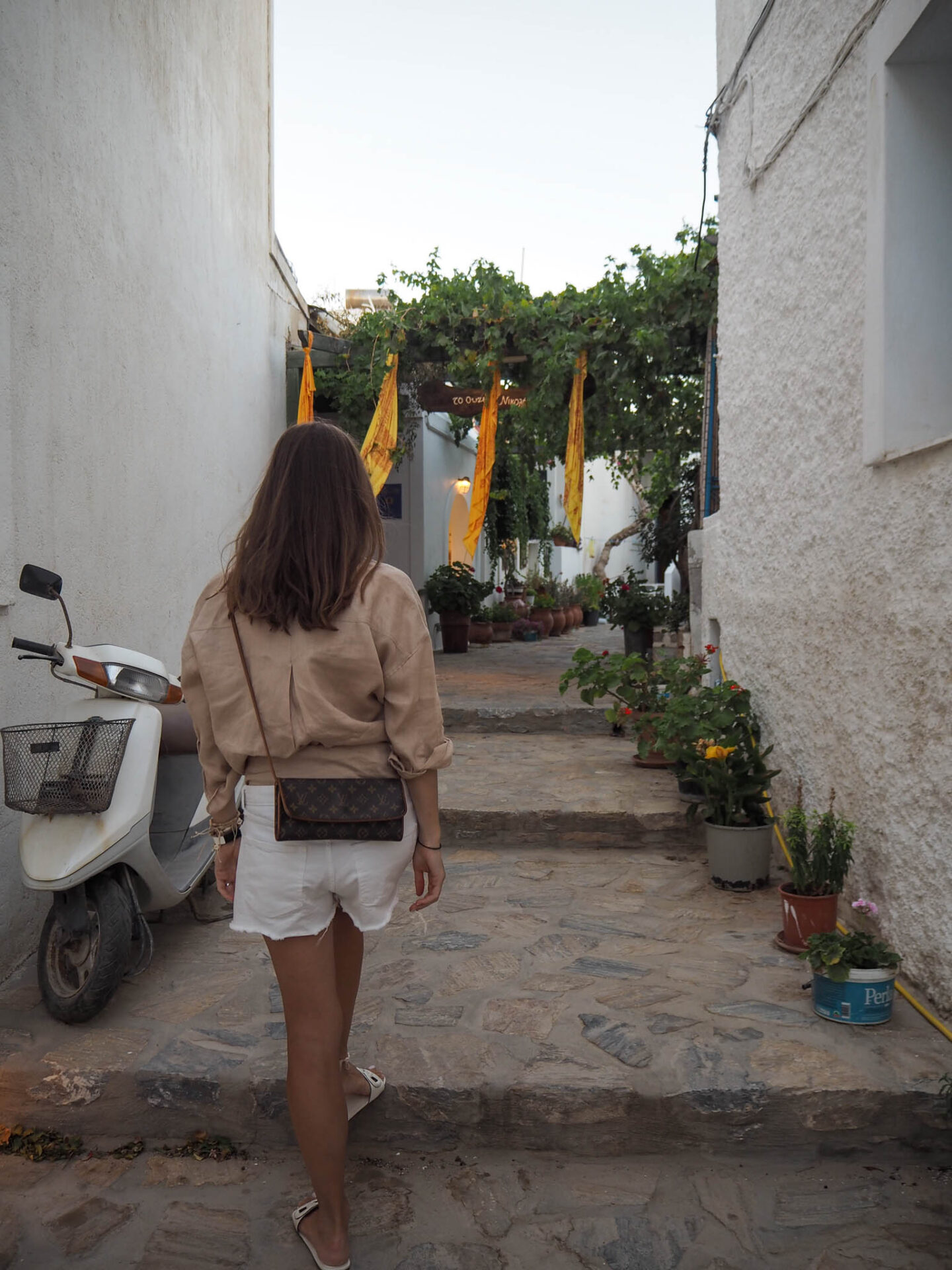Schinousa Chora evening steps