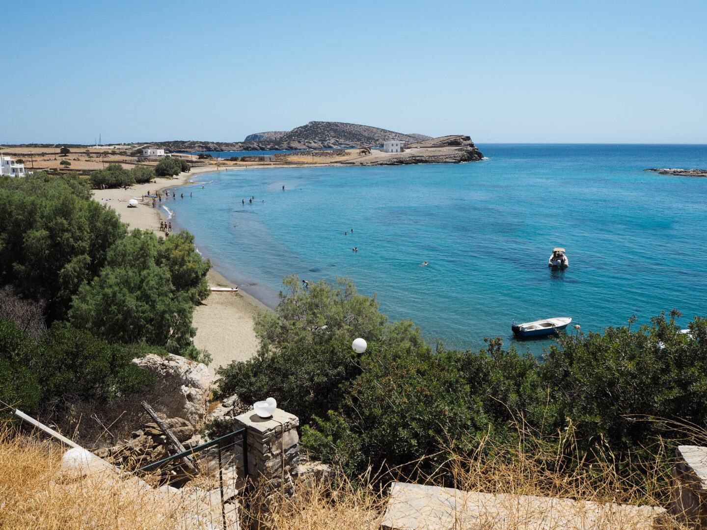 Schinousa Tsigouri beach view