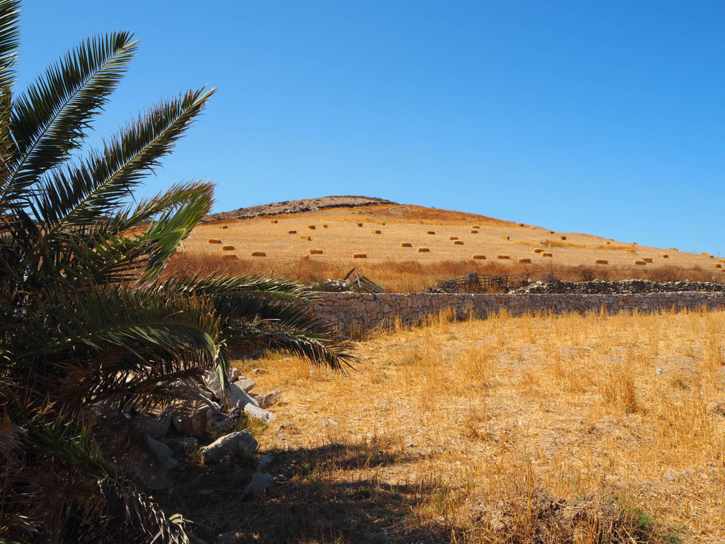 Schinousa hay bales