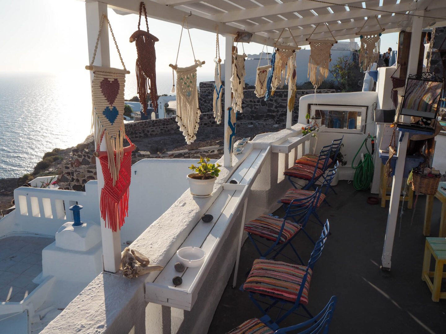 Santorini Oia sunset Glitzy windmill