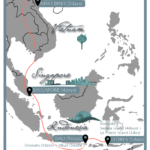 4 week SE Asia itinerary map