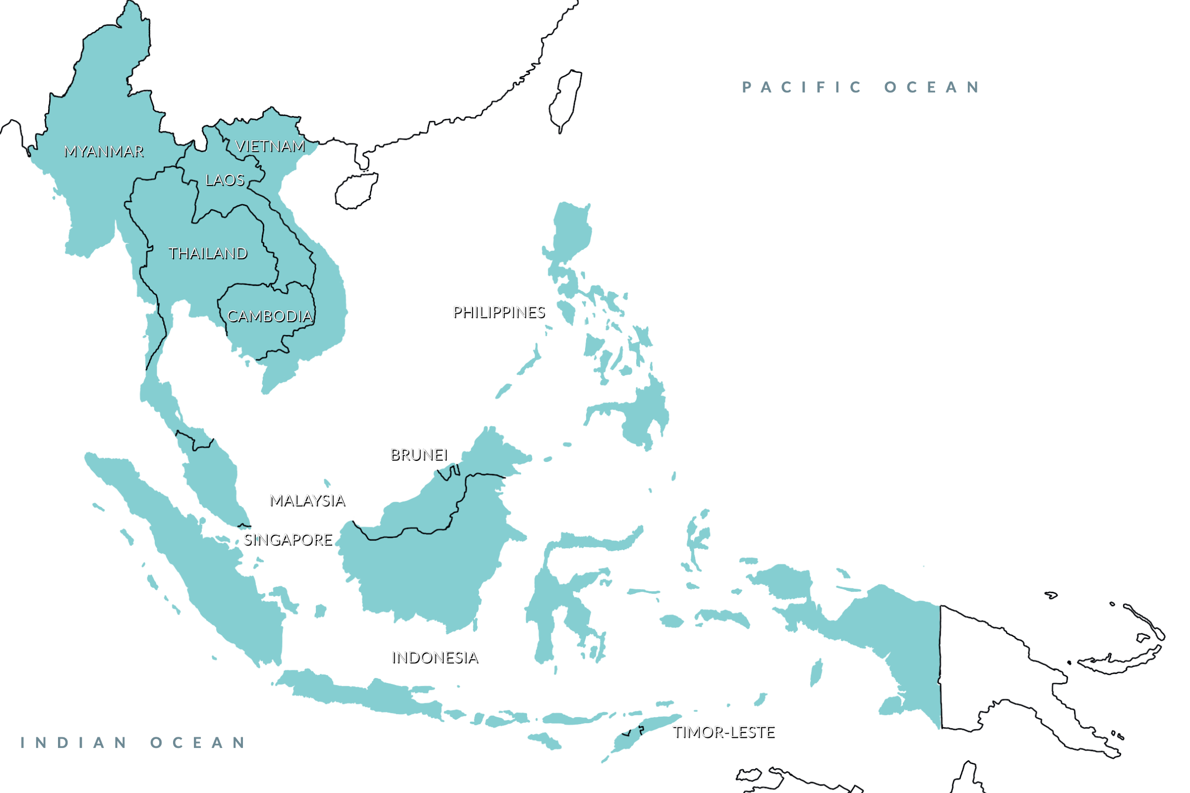 SE Asia region map