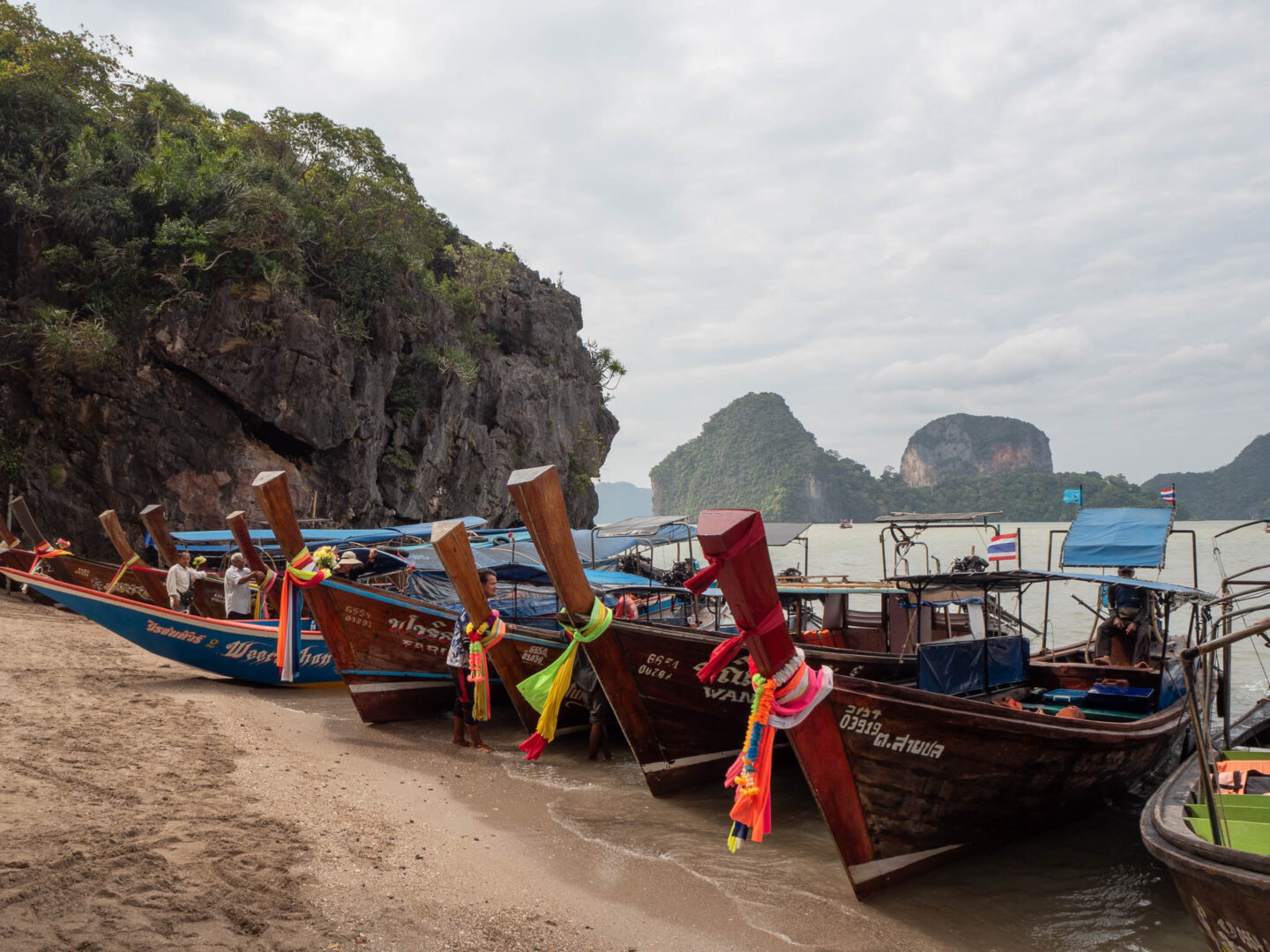 Phang Nga Nationa Park long tail boats