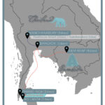 Thailand Cambodia Itinerary map