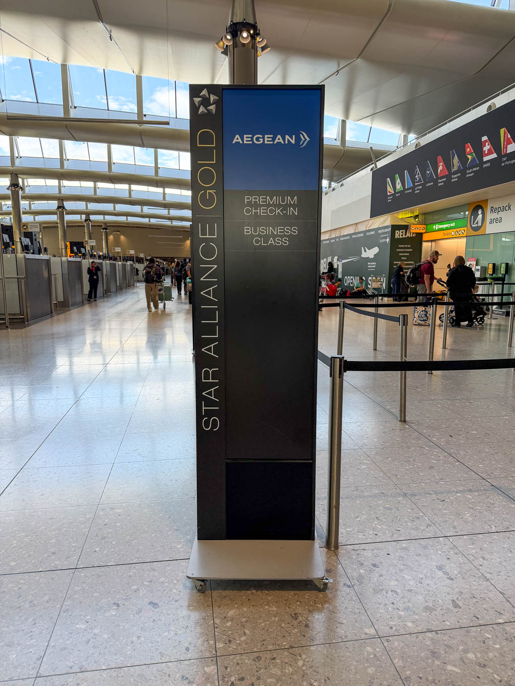 Aegean Airlines business class check in