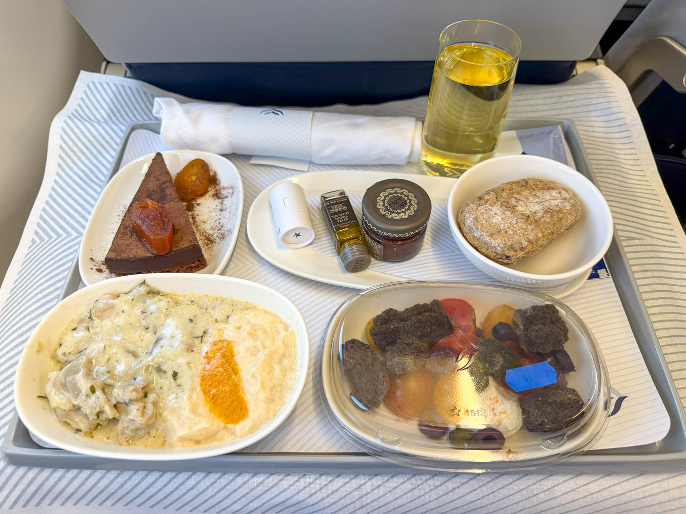 Aegean Business Class meal 1