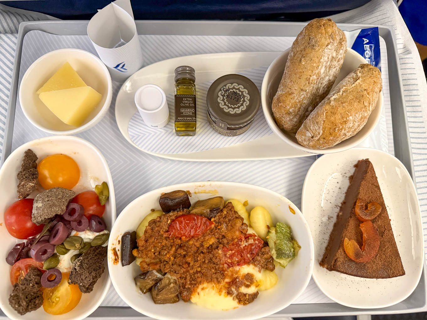 Aegean Business Class meal 2